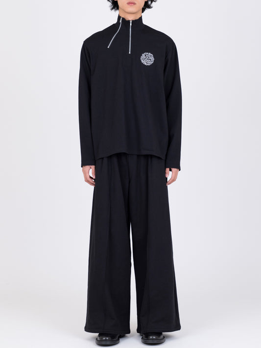 Double Zip High Neck T-Shirt