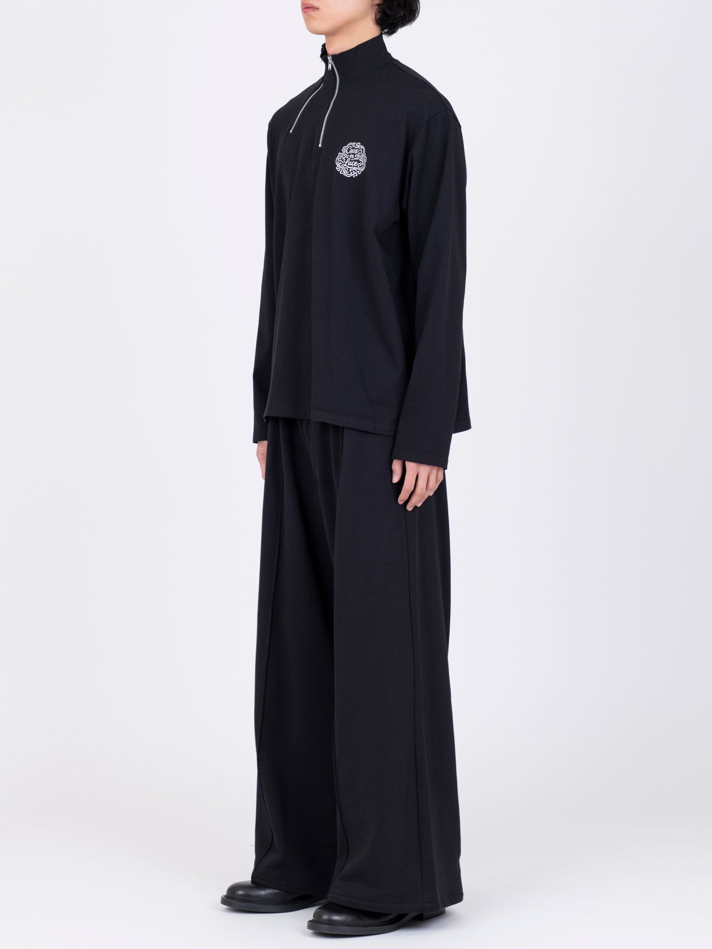 Double Zip High Neck T-Shirt