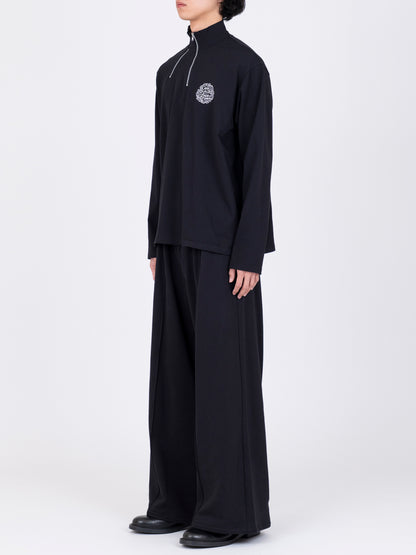 Double Zip High Neck T-Shirt