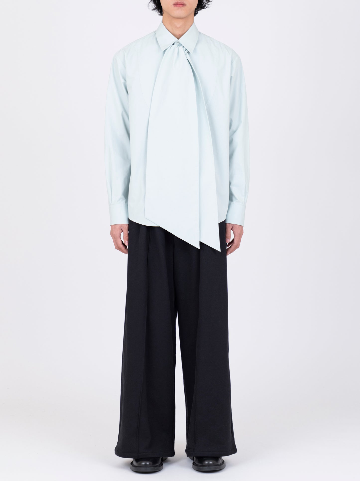 Detachable  Ribbon Collar Shirt