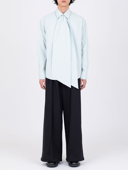 Detachable  Ribbon Collar Shirt