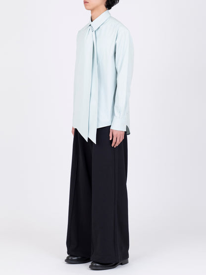 Detachable  Ribbon Collar Shirt