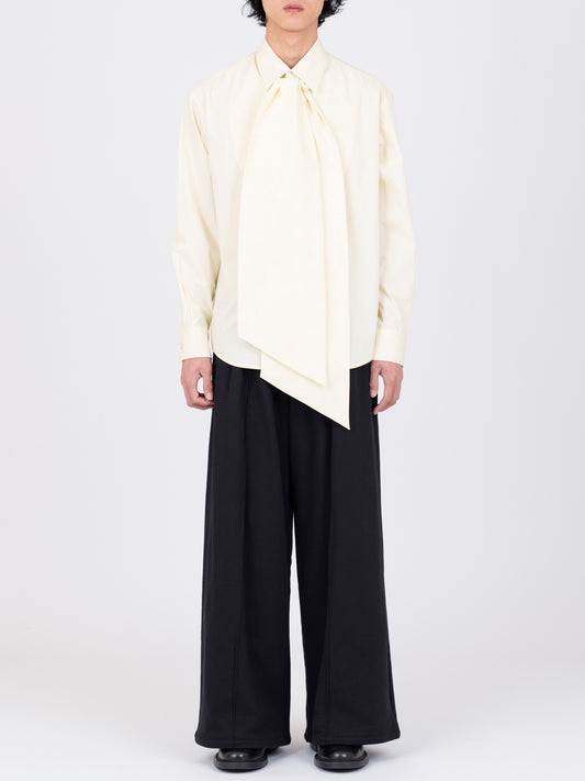 Detachable  Ribbon Collar Shirt
