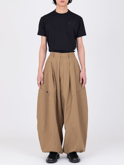 Gabardine Balloon Trousers