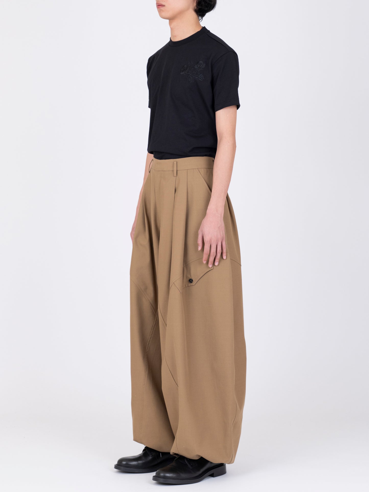 Gabardine Balloon Trousers