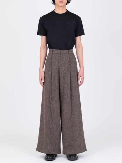 Herringbone Wide Trousers