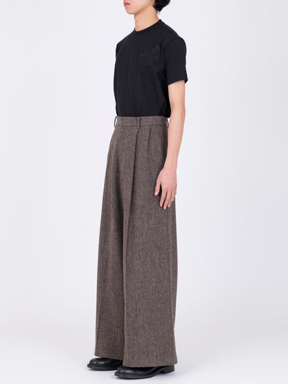 Herringbone Wide Trousers