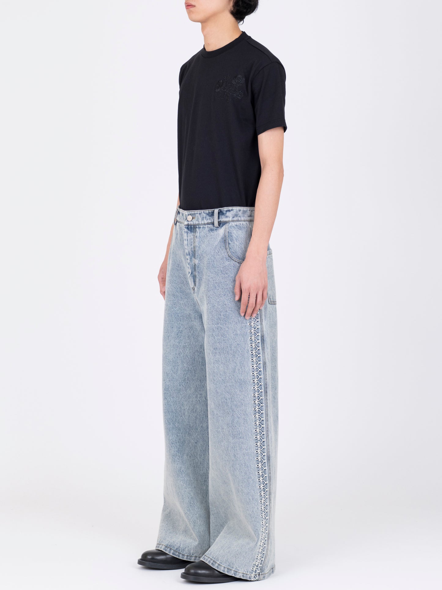 French Corded Denim Trousers