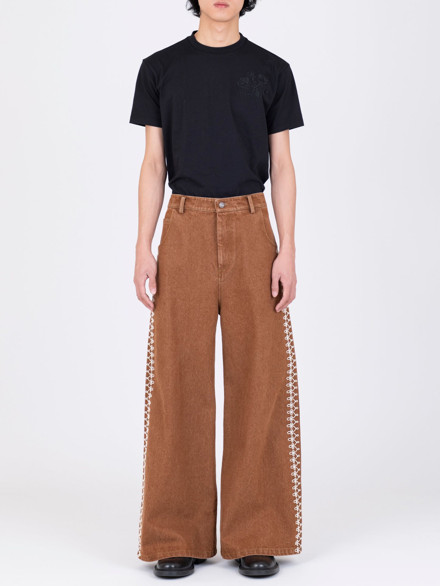 French Corded Denim Trousers