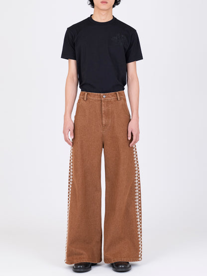 French Corded Denim Trousers
