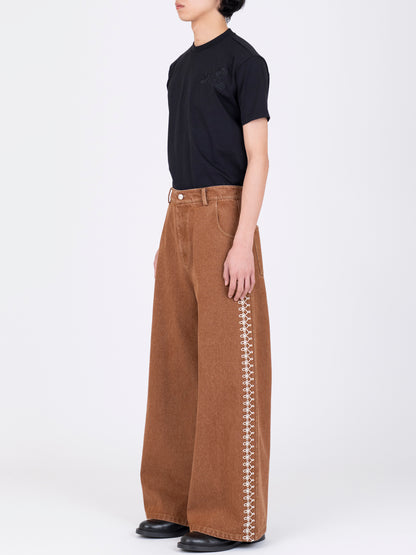 French Corded Denim Trousers