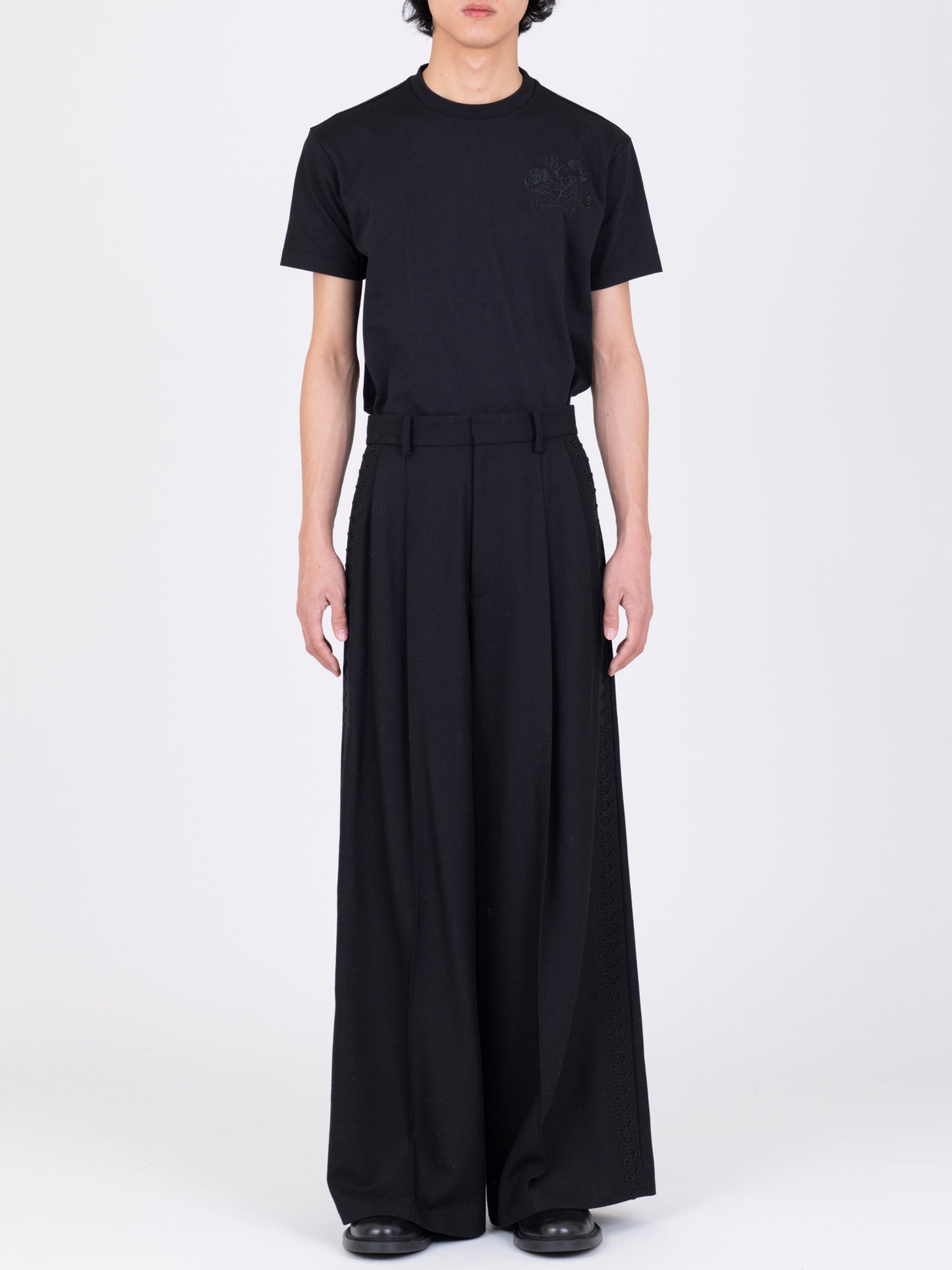 French Corded Wide Trousers