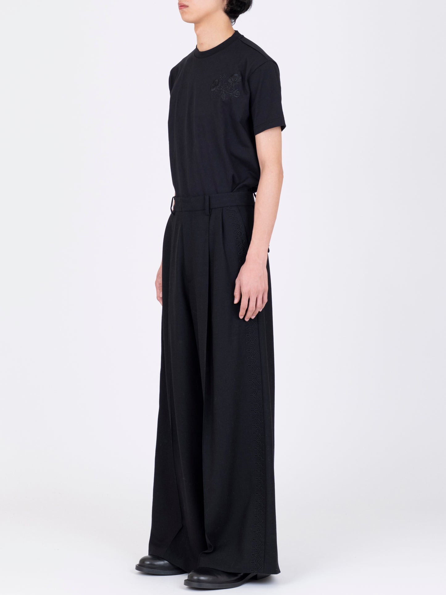 French Corded Wide Trousers