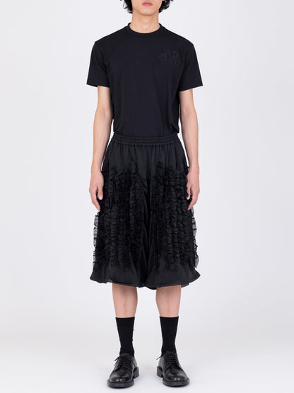 Ruffle Chiffon Wide Shorts