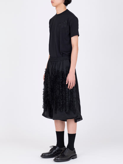 Ruffle Chiffon Wide Shorts