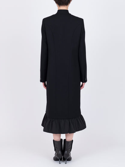 Volant Stand Collar Coat
