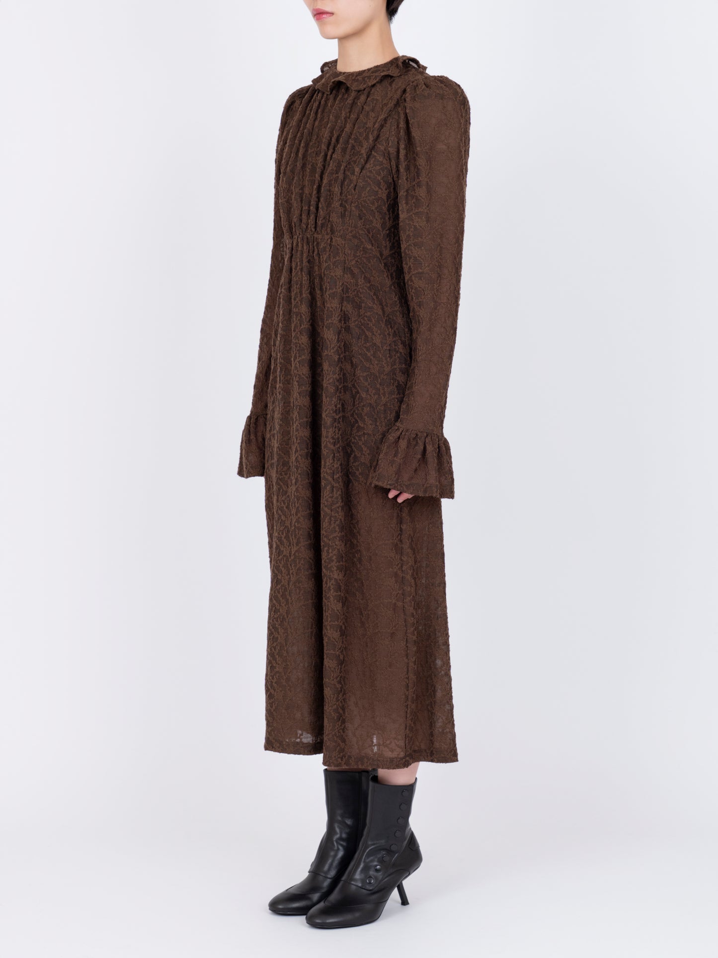 Jacquard Drapé Dress