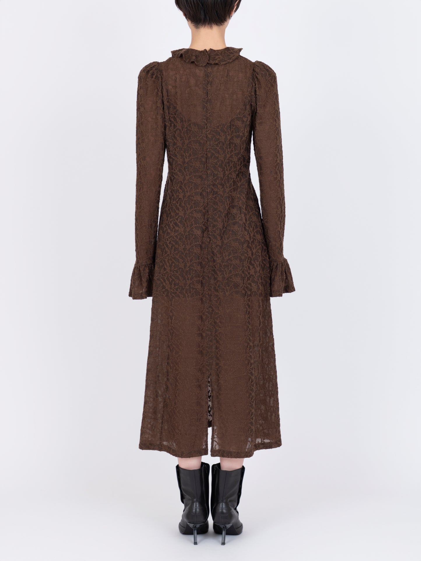 Jacquard Drapé Dress