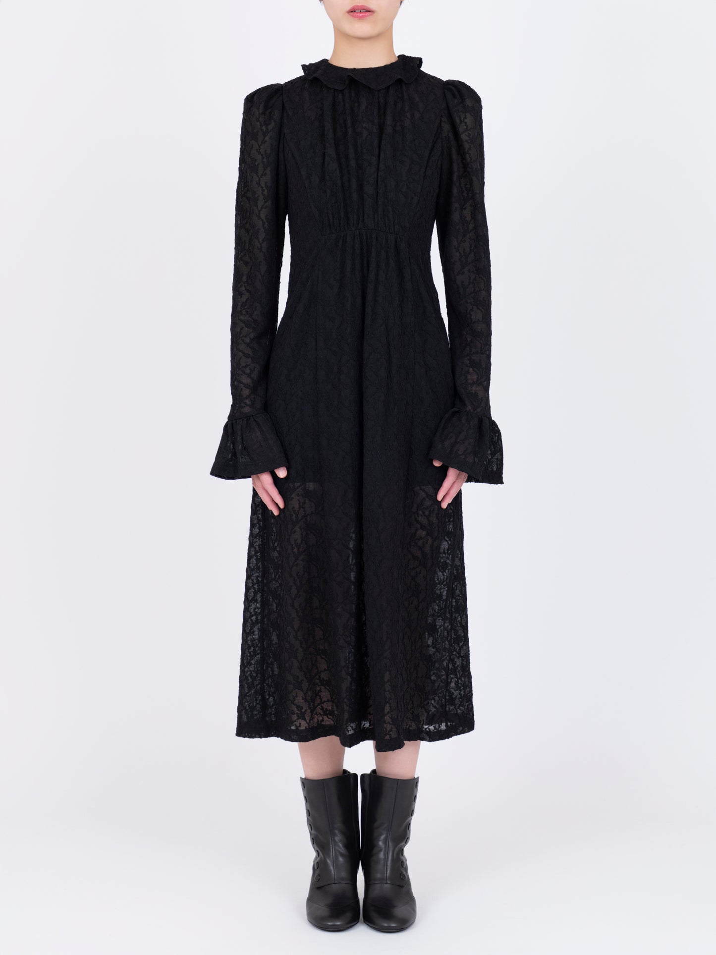 Jacquard Drapé Dress