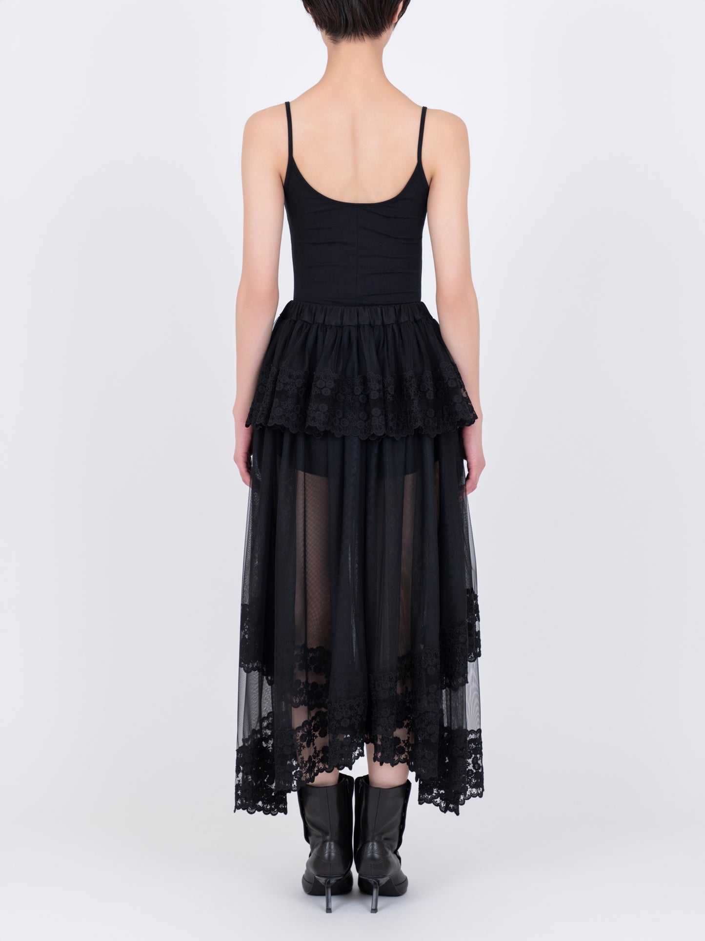Dentelle Tape Tulle Skirt