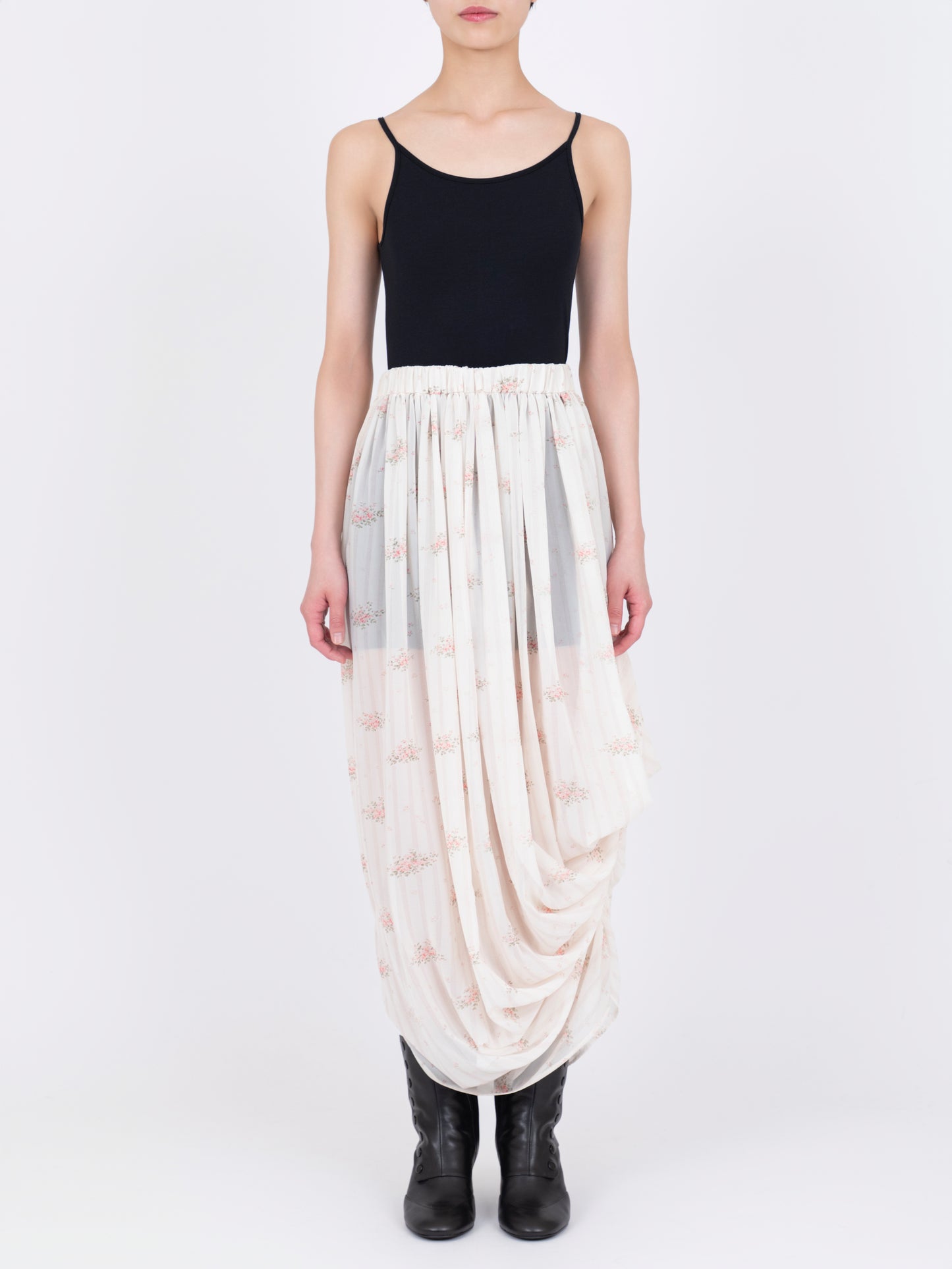 Printed Drapé Skirt