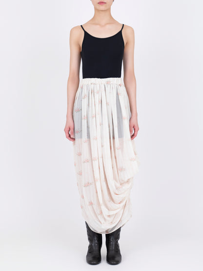 Printed Drapé Skirt