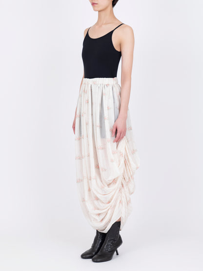 Printed Drapé Skirt