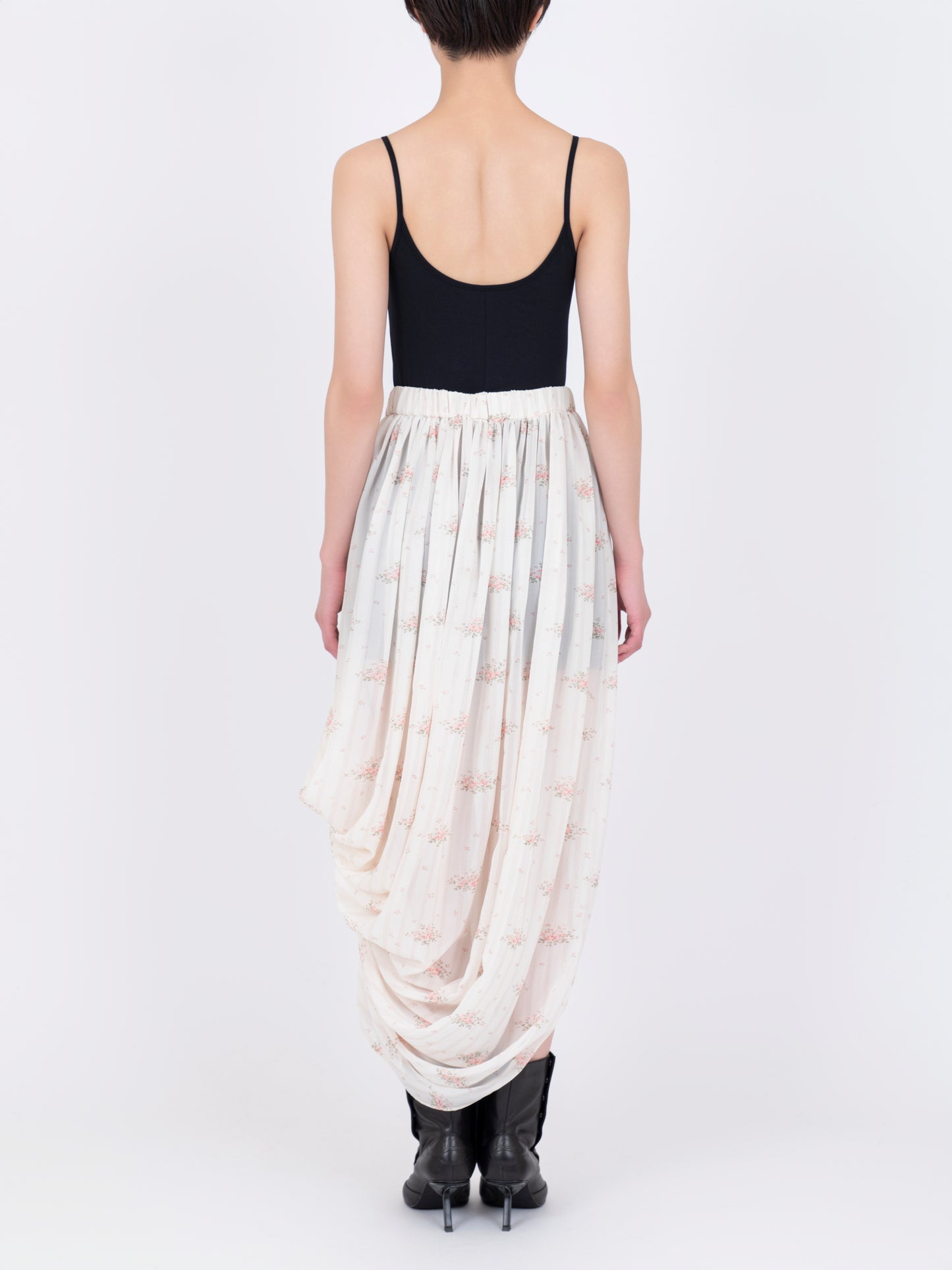 Printed Drapé Skirt