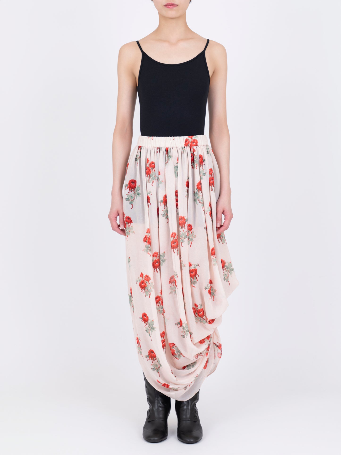 Printed Drapé Skirt