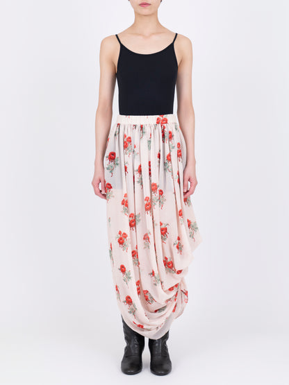 Printed Drapé Skirt