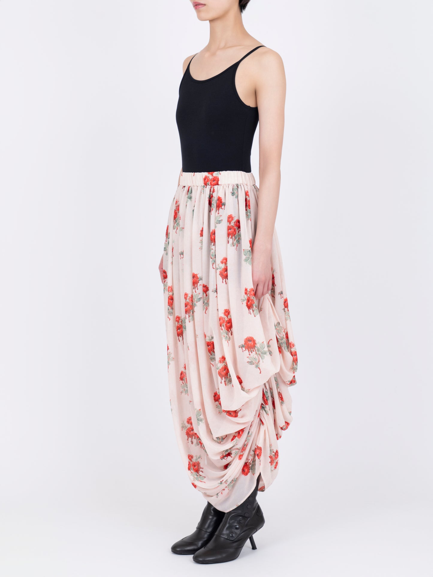 Printed Drapé Skirt
