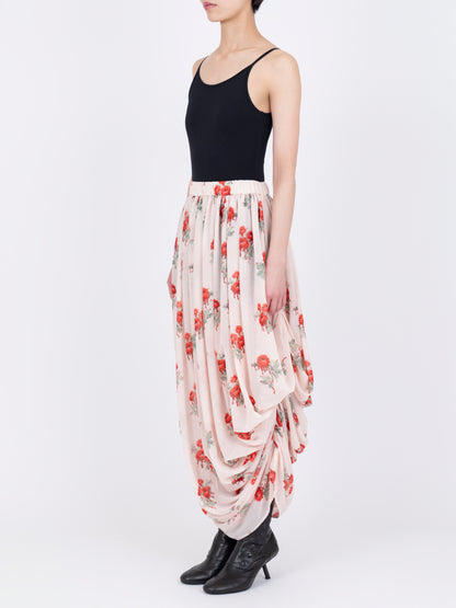 Printed Drapé Skirt