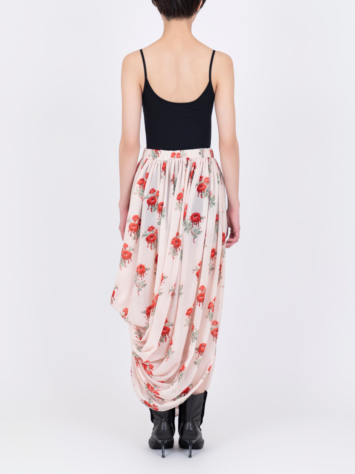 Printed Drapé Skirt