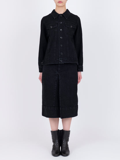 Matelasse Denim Plis Creux Jacket