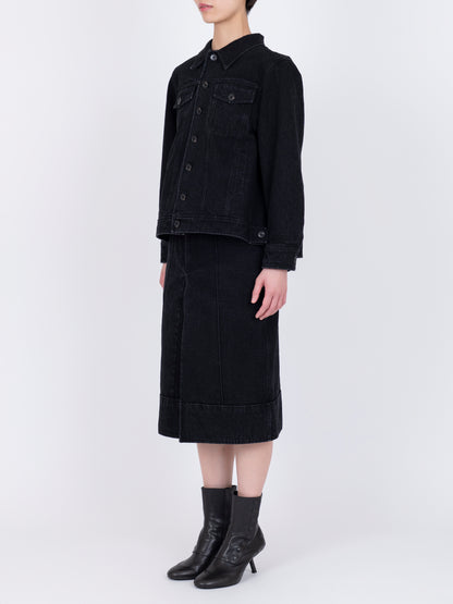 Matelasse Denim Plis Creux Jacket