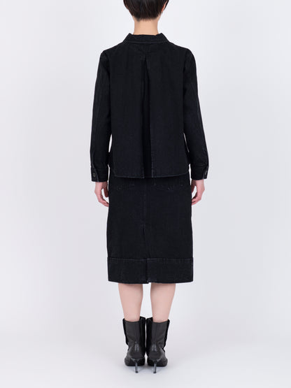 Matelasse Denim Plis Creux Jacket