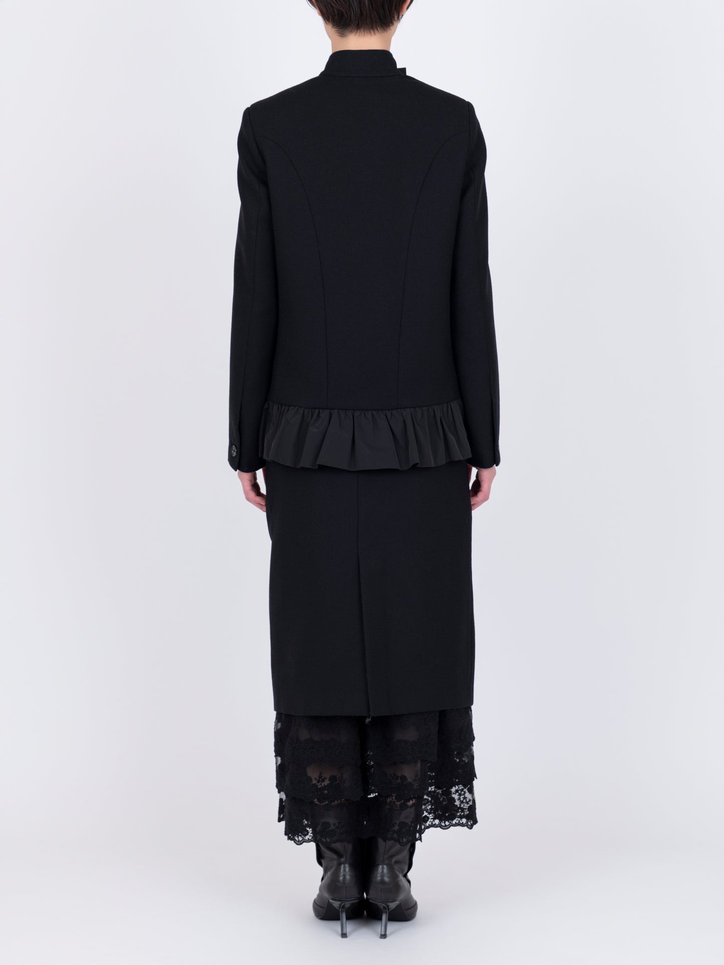 Volant Stand Collar Jacket