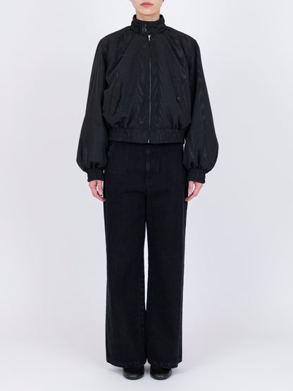 Moiré Plis Bomber Jacket