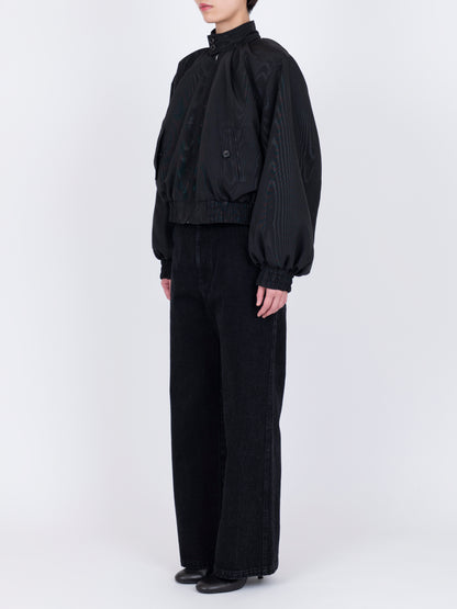 Moiré Plis Bomber Jacket