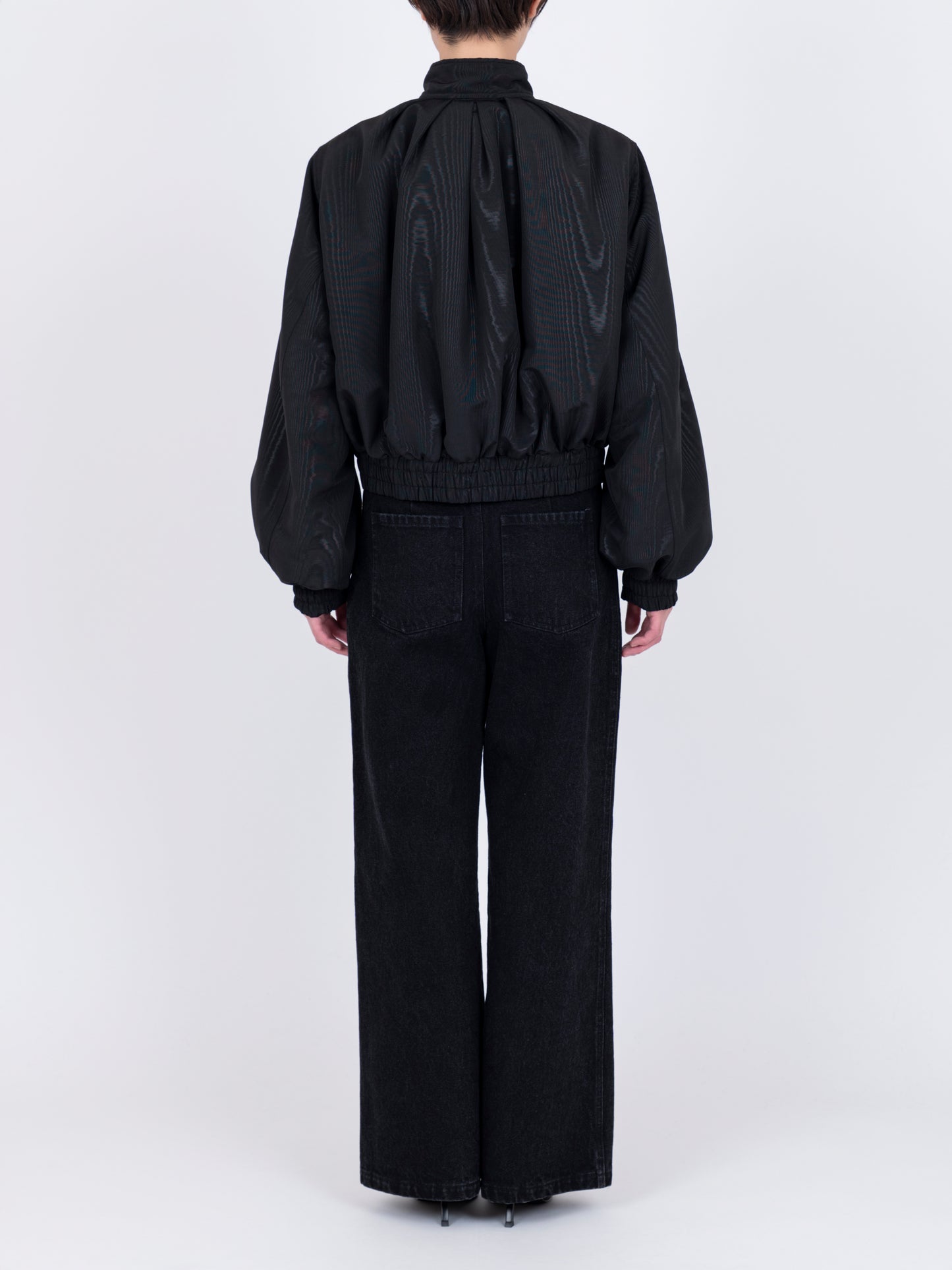 Moiré Plis Bomber Jacket