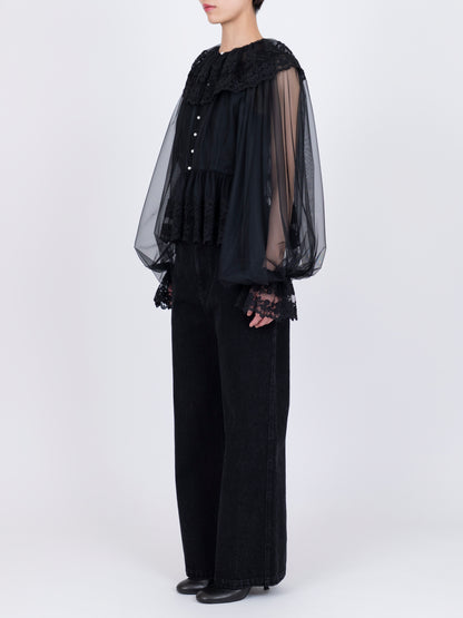 Dentelle Tape Tulle Blouse