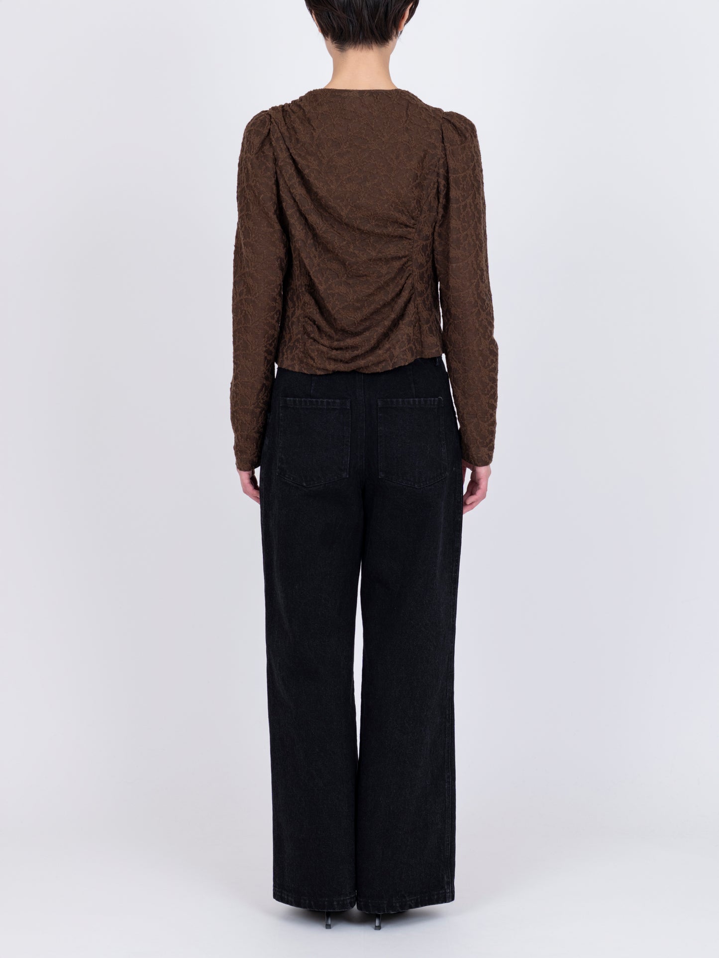 Jacquard Drapé Cardigan