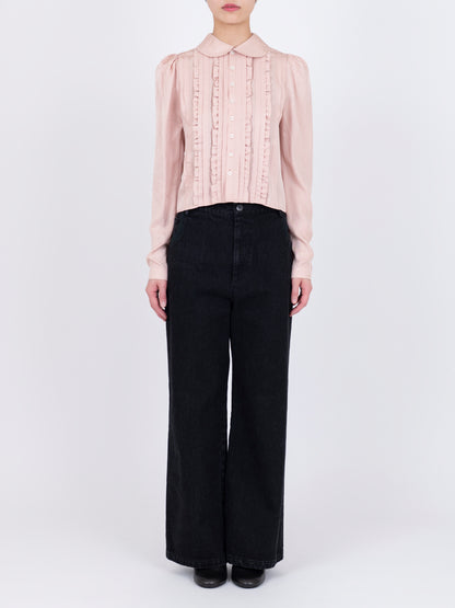 Plis Volant Blouse