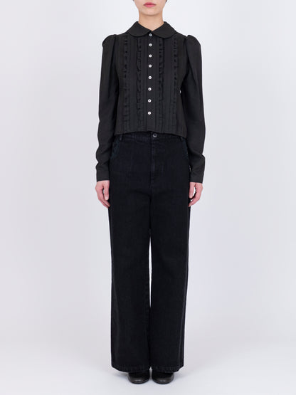 Plis Volant Blouse