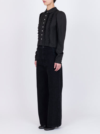 Plis Volant Blouse