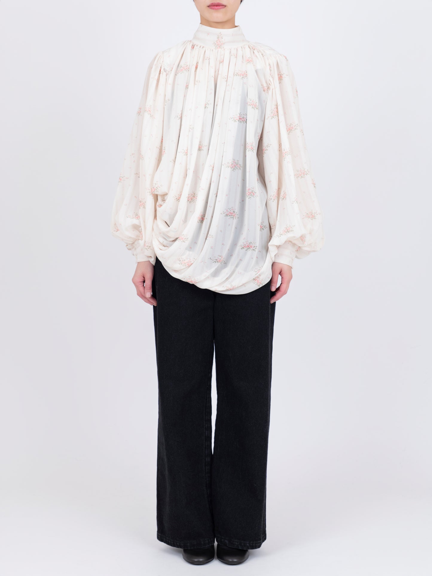 Printed Drapé Blouse