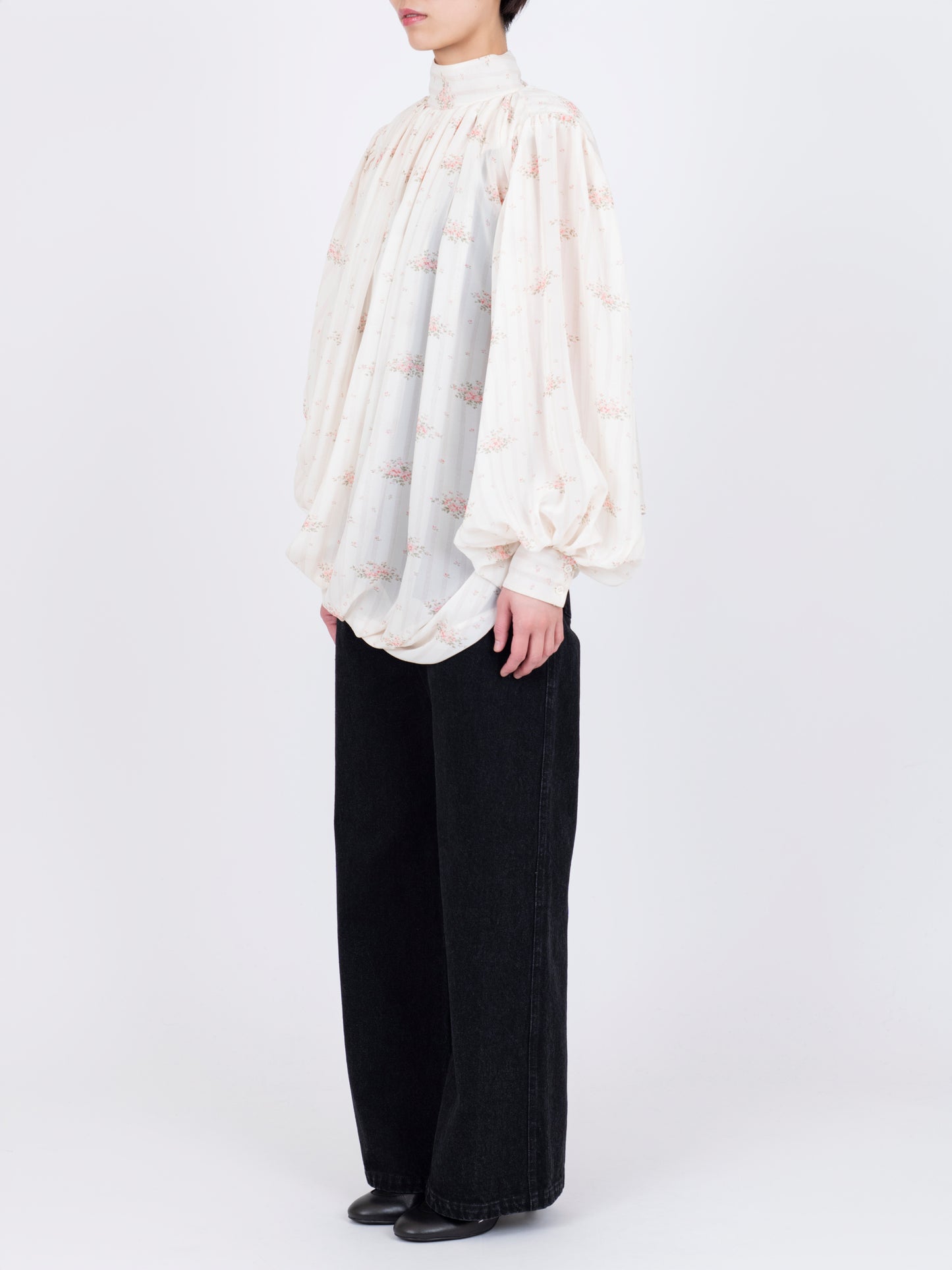 Printed Drapé Blouse