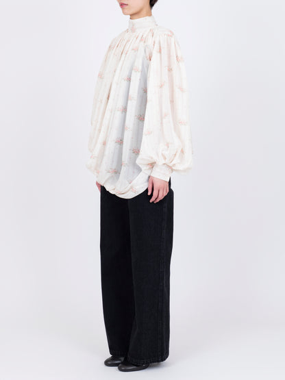 Printed Drapé Blouse