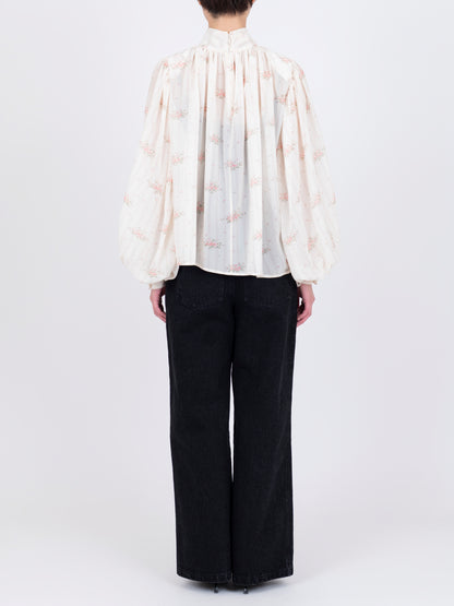 Printed Drapé Blouse