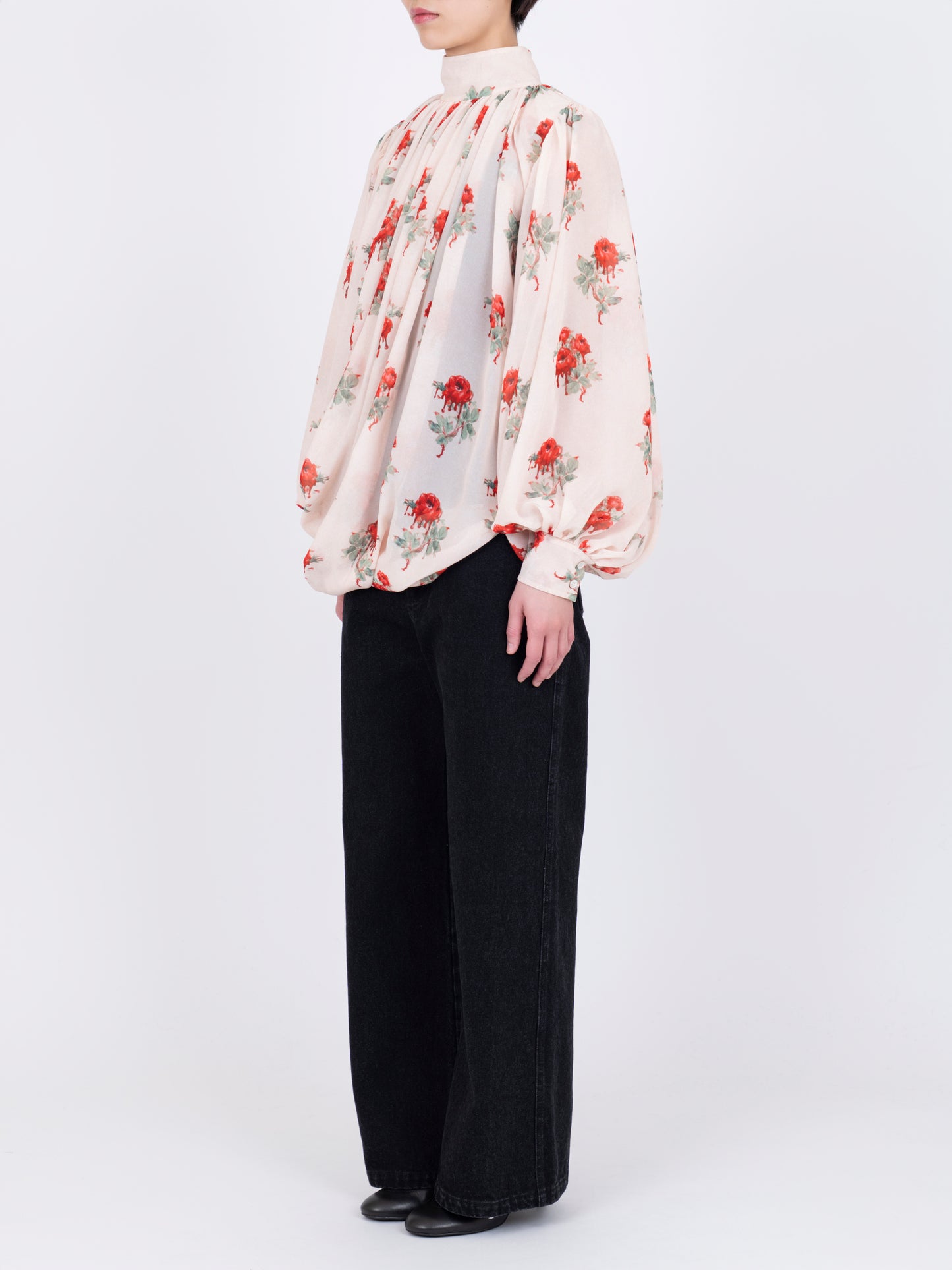 Printed Drapé Blouse